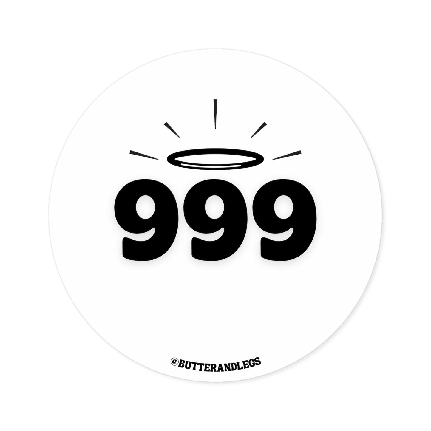 999 COMPLETION - ANGEL NUMBER STICKER